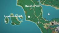 Map location for the old stone slate in the Konda well (image via Genshin Impact)